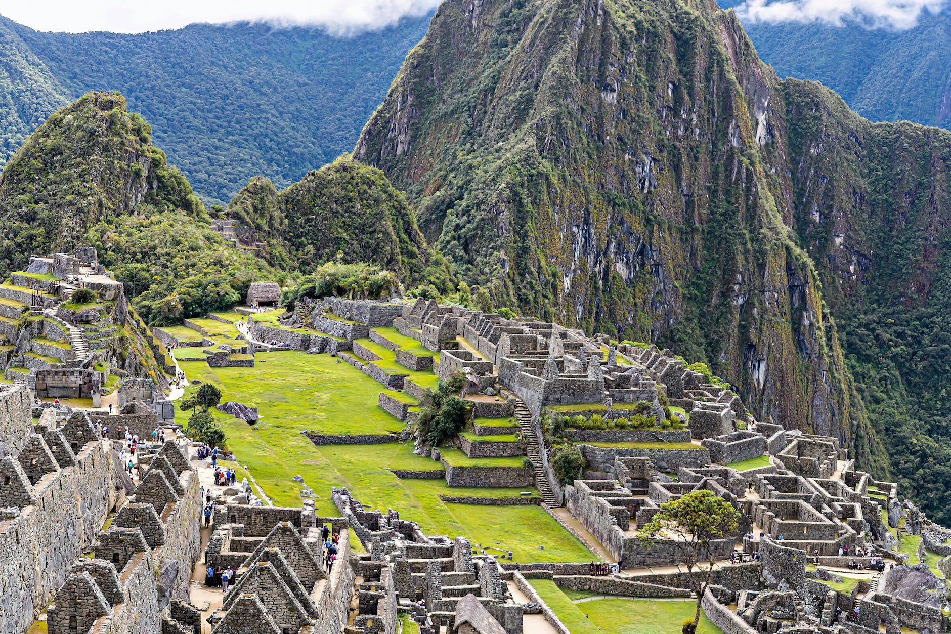 rocky mountain landscape and ancient architecture
